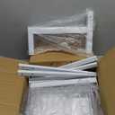 YKLSLH Over Sink Dish Drying Rack, Expandable Large Drying Rack, Suitable for Most Sinks (24.8"-35.4"), Adjustable Metal Rack, Space Saving, White