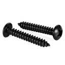 Mellewell #10 x 1-1/2" Pan Head Self Tapping Screw, Pan Head Sheet Metal Screws Wood Screws, Black Finish Stainless Steel 304 (18-8), 50 Pack