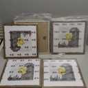 BSRHOME 12x12 Picture Frame Set of 9, Display Pictures 8x8 with Mat or 12x12 without Mat, Multi Collage Gallery Square Photo Frames for Wall or Tabletop,Distressed Brown