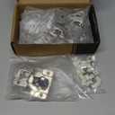 Chibery 10 Pack 1/4" Small Overlay 4D Concealed Hinges for Face Frame Door, Soft Close On/Off Switch, Self Closing, 105 Open Angle Concealed Stainless Steel Hinges for Framed Cabinet, Satin Nickel