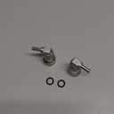 OneBom Ball Lock Disconnect, Gas & Liquid Corny Keg Fittings, MFL 1/4 Threaded with 5/16 Stainless Steel Barbed & Hose Clamp (1/4'' Hose Barb)