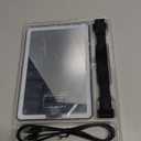 FUNTOUCH Rechargeable Travel Makeup Mirror with 72 Led Lights, Portable Lighted Beauty Mirror, 3 Color Lighting, Dimmable Touch Screen, Tabletop LED Folding Cosmetic Vanity Mirror (White)