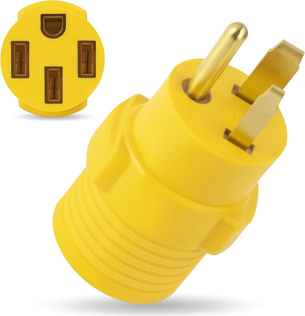 NEMA 6-50P to 14-50R EV Charger Adapter 50A 240V Heavy Duty for Tesla J1772 Level 2 Charging, 3-Prong Male to 4-Prong Female, Works with Welder Generator (Not for RV/Camper)