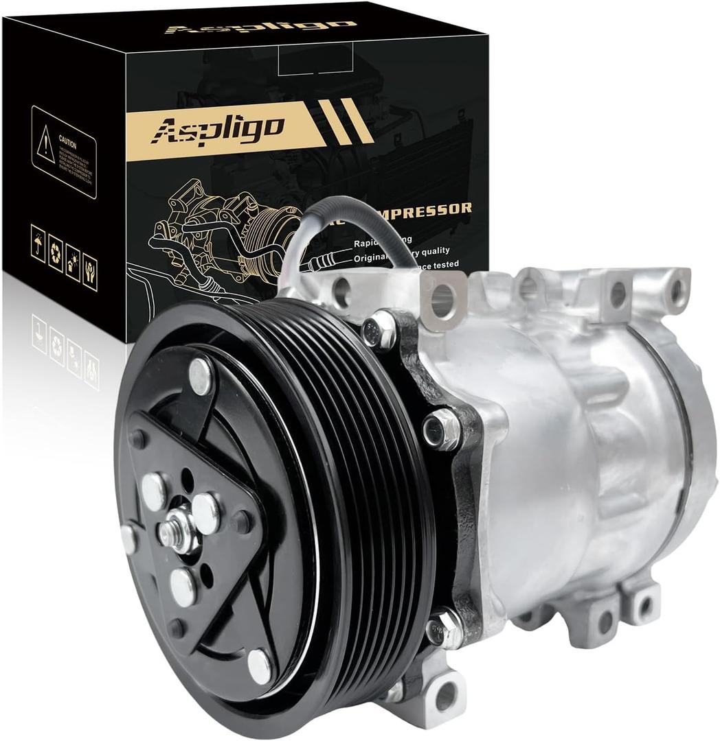 Air Conditioner AC Compressor Fits for Dodge- Durango Dakota Ramcharger Ram 3500/2500/1500 1994-2002, with A/C Clutch, CO4785C AC Compressor, Replaces 4849040AC, 55055540, 55055802AD