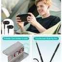 Switch 2 Accessories 8 in 1 Bundle, Carrying Case for Switch 2/Switch/OLED, 3xProtective Cover, 2xSwitch 2 Protectors, 4 Thumb Caps, Earbuds, Stylus, Card Holder, USB Cord for Nintendo 3DS & 2DS Games