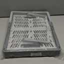 Collapsible Storage Crate with Handles, Milk Crates33L Foldable Plastic Shopping Basket, Organizer Container for Car Home Pinic (Light gray, Large)