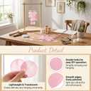 Novabright 200 Pcs Pink Capiz Shells 2" Round Natural Shells with 2 Holes, 100pcs 0.5'' Split Rings and 1 Fishing Wire for Seashell Wind Chimes Curtain DIY Craft Hanging Wedding Home Decor