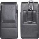 Cell Phone Holster for iPhone 16 15 14 13 12 11 Pro Max, 16 15 14 Plus,XS Max iPhone 8 7 6S Plus Case with Belt Clip,Phone Carrying Case Pouch Holder for Men(Fits Phone with Case on)