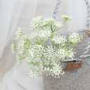 3Pcs Artificial Queen Anne's Lace Flowers Stem Faux Ammi Majus Flower for Vase Bouquets Home Office Wedding Decor (White)