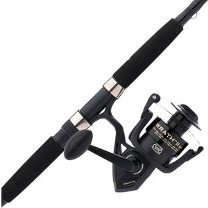 PENN 9' Wrath II Fishing Rod and Spinning Reel Combo, Size 6000, Medium Heavy Power, Moderate Fast Action, Corrosion-Resistant Graphite Construction, Lightweight and Durable - 2 pc