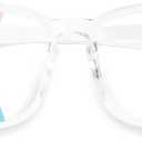 OPTOFENDY Progressive Multifocal Reading Glasses for Women Men, Square Blue Light Blocking Computer Readers (Crystal)