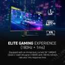 msi MAG 346CQ 34-inch 3440 x 1440 (UWQHD) Gaming Monitor, 180Hz, Adaptive-Sync, HDMI, DisplayPort, VESA Mountable, Tilt, Height Adjustable, Speaker, 1ms, Black