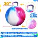 20 Inch Hopper Ball with Handle for Kids (50cm) Hippity Hop Jumping Ball, Ages 7-10