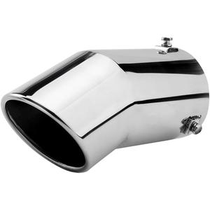 Car Stainless Steel Exhaust Tips Fit 2.75 to 3 Inch Car Exhaust Pipe Modification Tail Throat Tail Pipe Steel Exhaust Tips Finish Tailpipe Silver
