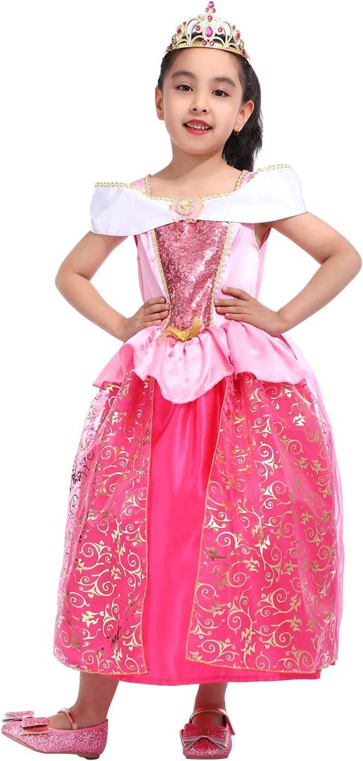 Deluxe Princess Costume Dress with and without Accessories 5-6 Y