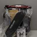 HOMLAND Foldable Rollator Walkers with Seat for Seniors, 8'' Big Wheels, 350 lb. Weight Capacity, Adjustable Handles and Seat Height, Lightweight Rolling Walker, Red