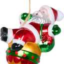 JOYIN Mini Santa Claus Christmas Glass Ornament, Blown Climbing Small Xmas Ornaments for Tree Hanging Decorations Indoor Outdoor Party Favor Indoor Decor Winter Gifts