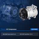 Autoround A/C AC Compressor with Clutch Fit for 2003-2008 Toyota Corolla & Matrix, 1.8L L4, Replace CO-11247C 88310-50160 88310-5016084 158386 157386
