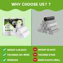 2 x PE 4 Gallon Trash Bags, 105 Count - Unscented Small Garbage Can Liners for Bathroom, Kitchen, Office, White 4 Gal Trash Can Bags