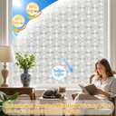 Countewol Frosted Window Privacy Film, Static Cling Non-Adhesive, Removable & Reusable, Anti-UV Heat Blocking for Bathroom Bedroom Office (Prism Frosted, 35.4 x 78.7 in)