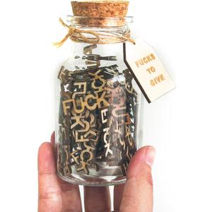 Cute Jar of F uc k With Fine Blessing Bookmark,120 PCS F ucks To Give Using Non-hazardous Wooden,Reusable Glass Bottle With Wooden Plugs Jar Of Fu c k s To Give for Valentine's Day&Birthday Fun Gifts