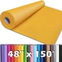PerkHomy Orange Kraft Paper Roll 48" x 1,800" (150') for Gift Wrapping Bouquet Flower Art Painting Craft Writing Packaging Shipping 80GSM 55LB (Orange, 48" x 150')