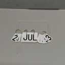 Cosmos Desk Flip Calendar Perpetual Desk Date Calendar Ring Flip Daily Block Calendar for Home Office Teacher Desktop Accessory, Reusable Month Day Display Desk Standing Calendar Decoration, Acrylic