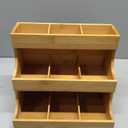 Theodore Tea Bag Organizer Wooden Tea Organizer and Storage for Home, Kitchen, Office 180 Tea Bag Holder - Vertical Display Tea Box. Also for Coffee Pods, Sugar, Sweeteners and Creamers.
