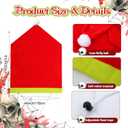 2 Pcs Giant 12 ft Skeleton Santa Hat 44 Inches Extra Large Adjustable Christmas Velvet Skeleton Costume Accessories (Red and Green)