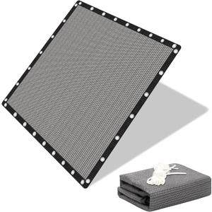90% Shade Cloth Sun Shade Fabric Privacy Screen Shade Cover for Patio Garden Pergola Shade Cover Canopy with Gromments (12X16 FT, Gray)