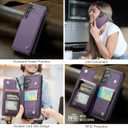 Vinich for Samsung Galaxy S26 Plus Wallet Case with Card Holder, RFID Blocking Credit Slots Kickstand Shockproof Phone Cover for Women Men, Purple