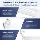 242126602 LFSS2612TF0 LFSS2612TF4 FFSS2625TS0 Freezer Door Bin Bottom Shelf Replacement For F-rigidaire Refrigerator Door Shelf Shelves, Replace 16 Inch 2421266 Lower Side Shelf - 1 Pack by Fetechmate