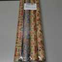 Aimyoo Kraft Christmas Wrapping Paper Set, Vintage Kids Xmas Gift Wrap Paper Rolls, Stockings Candy Canes Santa Deers Snowman Skating Shoes Designs,17 in x 16 ft per Roll