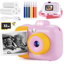 Kids Camera Instant Print for Girls Boys Age 312 Kids Toys, 12MP 1080P Kids Digital Cameras Christmas Birthday Gifts for 4 5 6 7 8 9 10 Year Old Girls, Toddler Camera
