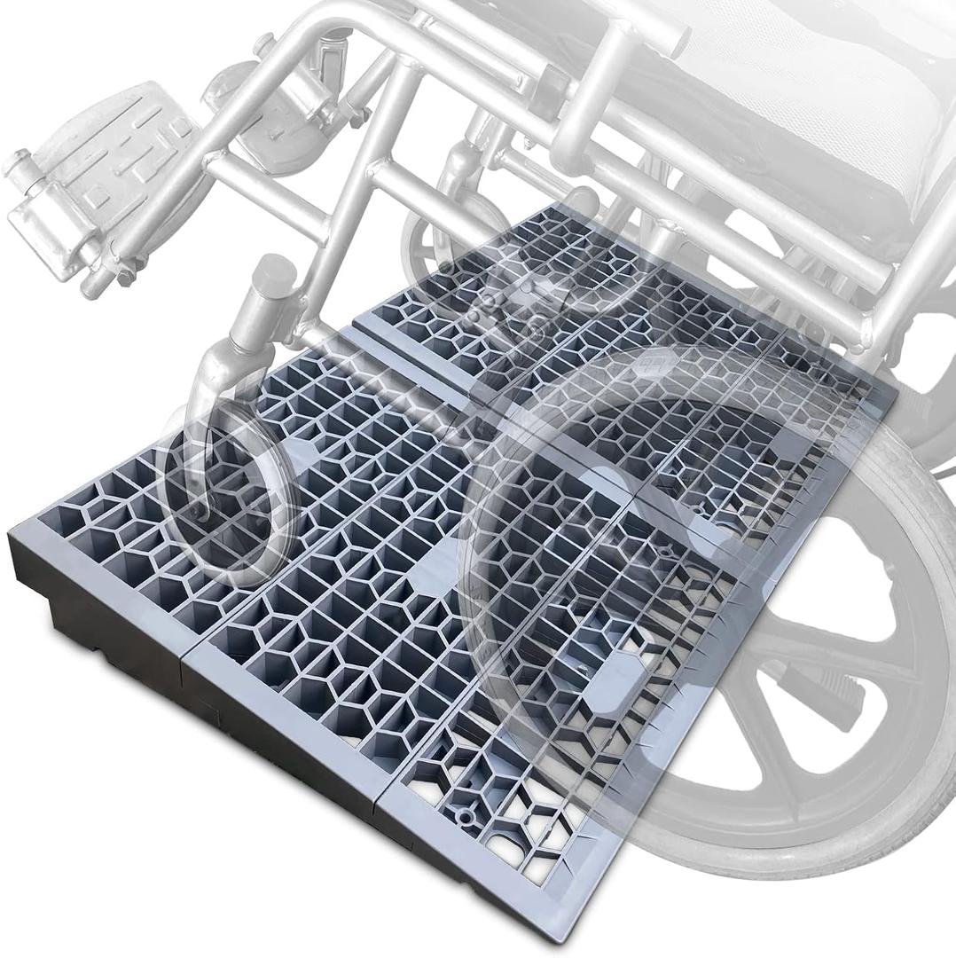 Modular Threshold Ramps for Doorways, 3" Rise Wheelchairs Ramps for Home, Solid Upgrade Material 3000 Lbs Load Capacity Door Ramps for Wheelchairs and Cars (2 PCS) Modular Threshold Ramps for Doorways, 3" Rise Wheelchairs Ramps for Home, Solid Upgrade Material 3000 Lbs Load Capacity Door Ramps for Wheelchairs and Cars (2 PCS)