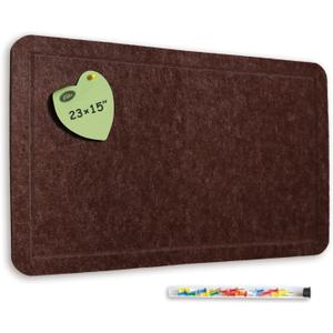 Felt Wall Poster, 23"x15" Photo Board, with 1 Box of 20 Push Pins (Color Random) for Classroom Dorm Wall Decor - Cola