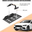 Car Battery Hold Down Tray Kit, Metal Corrosion-Resistant Storage Battery Holder with Adjustable Bracket Clamp, Automotive Tray Hold Down Kit, Universal for Vehicles (27cm/10.63inches)
