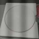 COVLON Drink Table, Carved Table Top Small Pdestal Martini SideTable for Living Room, Bedroom, Modern, Weighted Base, White and Gold