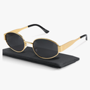 livho 2025 Trendy Oval Sunglasses - Stylish Polarized Shades for Everyday - Retro Metal Frames