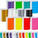Tudomro 1200 Pack Plastic Paper Wristbands for Events Neon Party Wrist Bands Colored Waterproof Concert Identification Hand Bands Lightweight Adhesive Wristband(Mixed Colors)