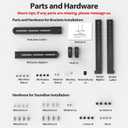 USX MOUNT Universal Soundbar Mount, Sound Bar TV Bracket for Soundbar with Speaker, Fits 2 Installation Options, Removable No-Slip Base Holder Extends 3.46-6.06