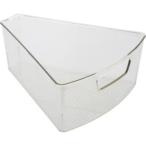 Kitchen Details 2 Pack Triangular Organizer Clear Lazy Susan Bin