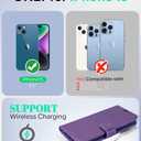 OCASE Compatible with iPhone 15 Wallet Case, PU Leather Flip Folio Case with Card Holders RFID Blocking Kickstand [Shockproof TPU Inner Shell] Phone Cover 6.1 Inch 2023, Litchi Purple