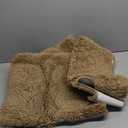 MIULEE Bathroom Rugs Sets 3 Piece Including U Shaped Toilet Rug - Soft Absorbent Bath Mats Set with Non Slip Rubber Backside, Machine Washable - Tan, 20"x30"+16"x24"+U 20"x20"