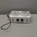 Professional Waxing Kit Wax Warmer Double Pot Wax Heater Machine for Hair Removal, Large Waxing Pot for Spa Salon Beauty Esthetician Home, with Adjustable Temperature Set, 50 Stick(White)