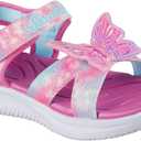 Skechers Girls Jumpsters Sandal-Butterfly Brites (7 Toddler, Pink/Multi)
