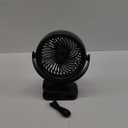 TYZU 7 Inch Portable Misting Fan 4000mAh Battery 360 Rotatable 130mlTank 4 Speeds and Timer, Fan for Baby, Office,Travel,Treadmill, Outdoors Camping,Golf Cart (Black)