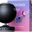 POCOCO Galaxy Star Projector for Bedroom with Replaceable Optical Film Discs, Home Planetarium Night Light Projector with High-Definition Soft Light for Relax, Study, and Meditate, Stress Relief Gifts (Black)