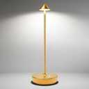 Cordless Table Lamps Rechargeable, 6000mAh Battery Operated LED Desk Lamp Outdoor Waterproof Portable Touch Dimmable Table Night Light for Patio Restaurant Dining Home Gold