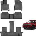 Santa Fe Floor Mats for 2024-2025 Hyundai Santa Fe (Not Fit Hybrid) - Custom Fit Anti-Slip TPE Car Mats - All Weather Full Set Floor Liners for Hyundai Santa Fe 2024 2025